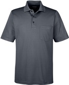 Core365 Mens Origin Pique Polo w/Pocket CARBON Pocket