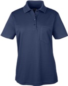 Core365 Ladies Origin Pique Polo w/Pocket CLASSIC NAVY Pocket