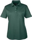Core365 Ladies Origin Pique Polo w/Pocket FOREST Pocket
