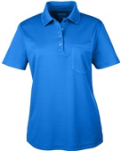 Core365 Ladies Origin Pique Polo w/Pocket TRUE ROYAL Pocket