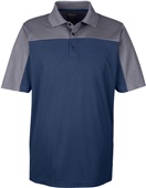 Core365 Mens Balance Colorblock Pique Polo CLASSIC NAVY/ CARBON Pocket