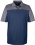 Core365 Mens Balance Colorblock Pique Polo CLASSIC NAVY/ CARBON Pocket