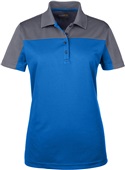 Core365 Ladies Balance Colorblock Pique Polo TRUE ROYAL/ CARBON Pocket