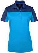 Core365 Ladies Balance Colorblock Pique Polo ELECTRIC BLUE/ CLASSIC NAVY Pocket