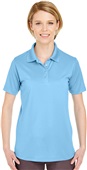 UltraClub Ladies Elite Performance Interlock Polo COLUMBIA BLUE Pocket