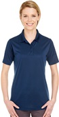 UltraClub Ladies Elite Performance Interlock Polo NAVY Pocket