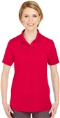 UltraClub Ladies Elite Performance Interlock Polo RED Pocket
