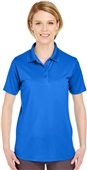 UltraClub Ladies Elite Performance Interlock Polo ROYAL Pocket