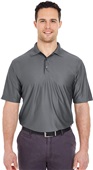 UltraClub Mens Cool & Dry Elite Performance Polo CHARCOAL Pocket