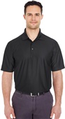 UltraClub Mens Cool & Dry Elite Performance Polo BLACK Pocket