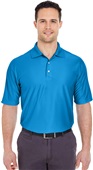UltraClub Mens Cool & Dry Elite Performance Polo PACIFIC BLUE Pocket