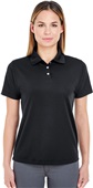 UltraClub Ladies Cool & Dry Stain-Release Polo BLACK Pocket