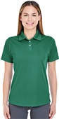 UltraClub Ladies Cool & Dry Stain-Release Polo Forest Green Pocket