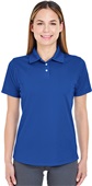 UltraClub Ladies Cool & Dry Stain-Release Polo COBALT Pocket