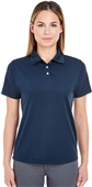 UltraClub Ladies Cool & Dry Stain-Release Polo NAVY Pocket