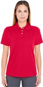 UltraClub Ladies Cool & Dry Stain-Release Polo RED Pocket