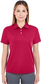 UltraClub Ladies Cool & Dry Stain-Release Polo CARDINAL Pocket