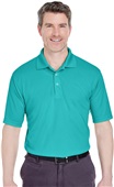 UltraClub Mens Cool & Dry Stain-Release Polo JADE Pocket