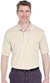 UltraClub Mens Cool & Dry Stain-Release Polo STONE Pocket