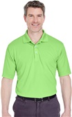 UltraClub Mens Cool & Dry Stain-Release Polo LIGHT GREEN Pocket