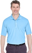 UltraClub Mens Cool & Dry Stain-Release Polo COLUMBIA BLUE Pocket