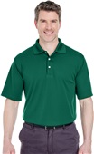 UltraClub Mens Cool & Dry Stain-Release Polo Forest Green Pocket
