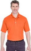 UltraClub Mens Cool & Dry Stain-Release Polo ORANGE Pocket