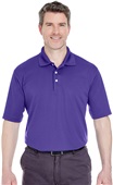 UltraClub Mens Cool & Dry Stain-Release Polo PURPLE Pocket
