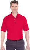 UltraClub Mens Cool & Dry Stain-Release Polo RED Pocket
