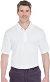 UltraClub Mens Cool & Dry Stain-Release Polo WHITE Pocket