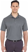 UltraClub Mens Cool & Dry Mesh Pique Polo 8210 CHARCOAL Pocket