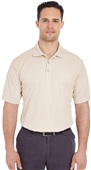 UltraClub Mens Cool & Dry Mesh Pique Polo 8210 STONE Pocket