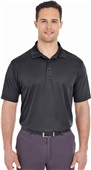 UltraClub Mens Cool & Dry Mesh Pique Polo 8210 BLACK Pocket