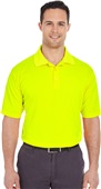 UltraClub Mens Cool & Dry Mesh Pique Polo 8210 BRIGHT YELLOW Pocket