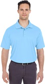 UltraClub Mens Cool & Dry Mesh Pique Polo 8210 COLUMBIA BLUE Pocket