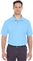 UltraClub Mens Cool & Dry Mesh Pique Polo 8210 COLUMBIA BLUE Pocket