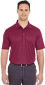 UltraClub Mens Cool & Dry Mesh Pique Polo 8210 MAROON Pocket