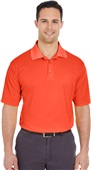 UltraClub Mens Cool & Dry Mesh Pique Polo 8210 ORANGE Pocket