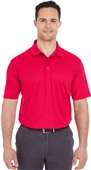 UltraClub Mens Cool & Dry Mesh Pique Polo 8210 RED Pocket