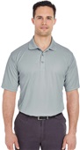 UltraClub Mens Cool & Dry Mesh Pique Polo 8210 SILVER Pocket
