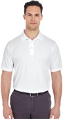 UltraClub Mens Cool & Dry Mesh Pique Polo 8210 WHITE Pocket