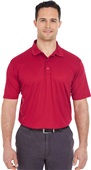UltraClub Mens Cool & Dry Mesh Pique Polo 8210 CARDINAL Pocket