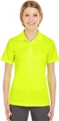 UltraClub Ladies Cool & Dry Mesh Piqué Polo 8210L BRIGHT YELLOW Pocket