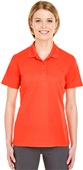 UltraClub Ladies Cool & Dry Mesh Piqué Polo 8210L ORANGE Pocket