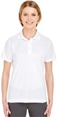 UltraClub Ladies Cool & Dry Mesh Piqué Polo 8210L WHITE Pocket