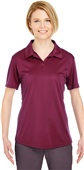 UltraClub Ladies Cool & Dry Interlock Polo MAROON Pocket