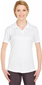 UltraClub Ladies Cool & Dry Interlock Polo WHITE Pocket