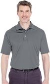 UltraClub Mens Cool & Dry Interlock Polo CHARCOAL Pocket
