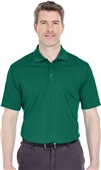 UltraClub Mens Cool & Dry Interlock Polo Forest Green Pocket
