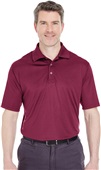 UltraClub Mens Cool & Dry Interlock Polo MAROON Pocket